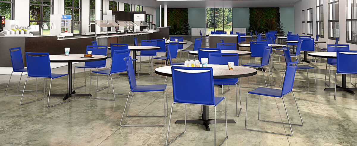 “Contemporary Splash seating by Via Seating styled in Troy Michigan office setting”