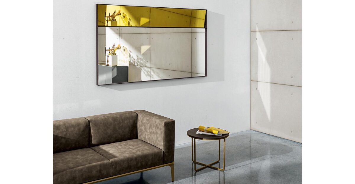 “Sovet Campos collection – contemporary designer mirror with geometric form and refined detailing”