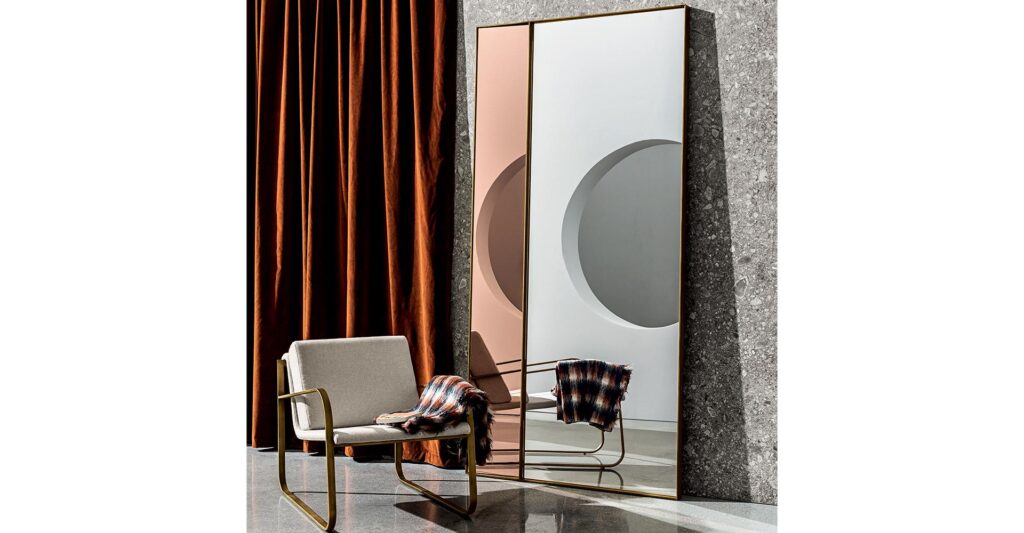 “Campos collection by Sovet – artistic Italian mirror with distinctive architectural lines”