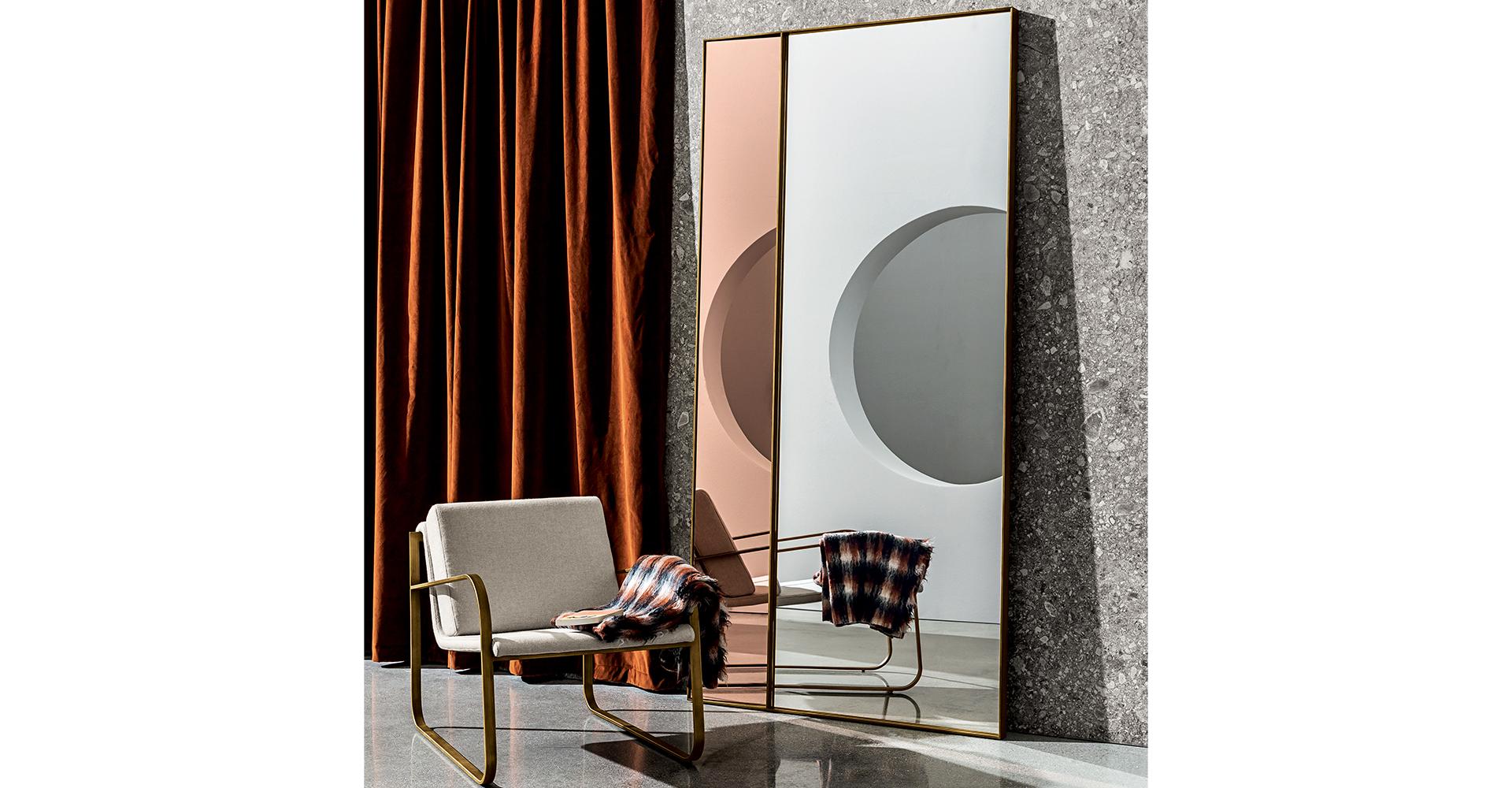 โCampos collection by Sovet โ artistic Italian mirror with distinctive architectural linesโ