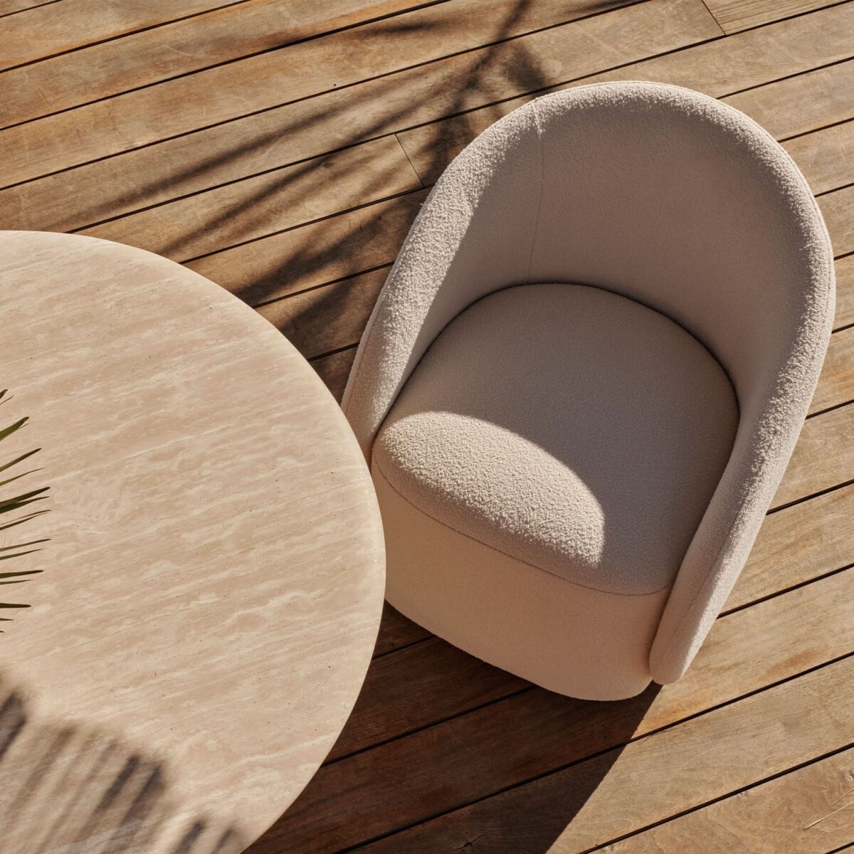 “Como Dining Chair by Harbour – modern outdoor chair with plush cushioning and aluminum frame”