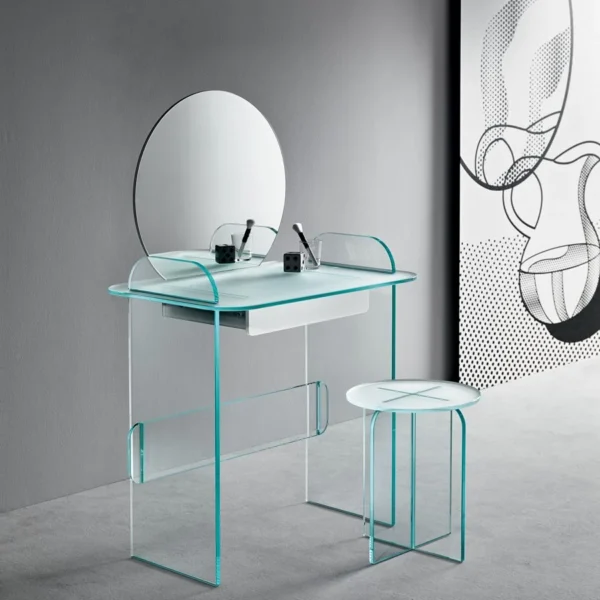Opalina Dressing Table by Tonelli Design, luxurious Italian craftsmanship, Royal Oak Michigan.