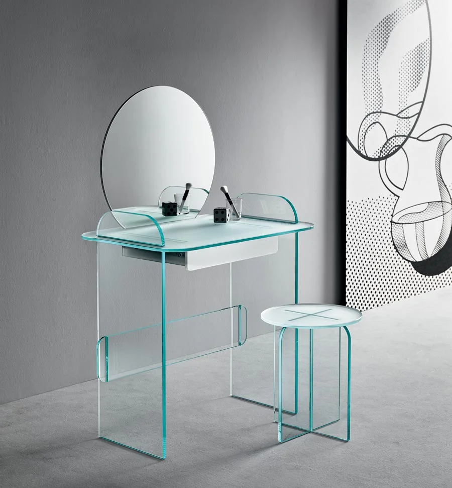Opalina Dressing Table by Tonelli Design, luxurious Italian craftsmanship, Royal Oak Michigan.