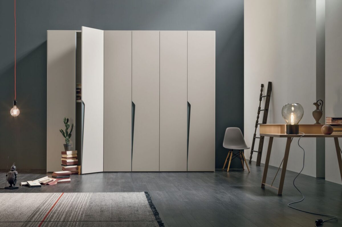 “Composition 02B children’s room by Tomasella – modern Italian kids’ bedroom with space-saving bunk bed and desk”