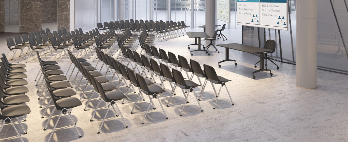 “Minimalist Eclipse chair by Via Seating presented in Royal Oak Michigan modern workspace”