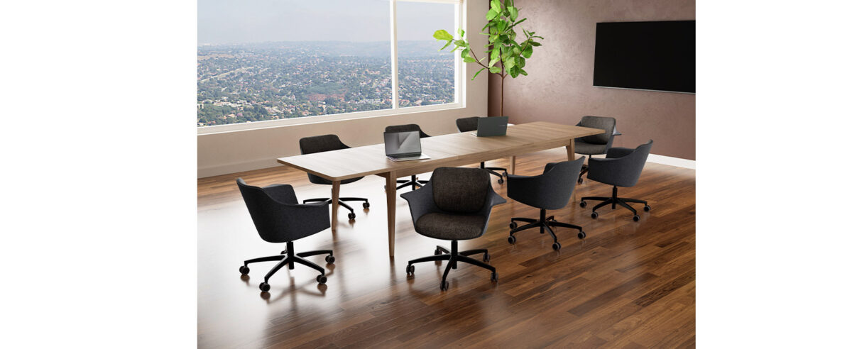 “Contemporary Vooom™ office chair by Via Seating styled in Troy Michigan workspace”