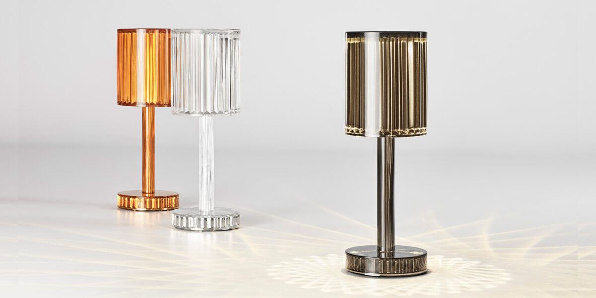 Elegant Vondom Gatsby Prisma lamp on a luxury side table