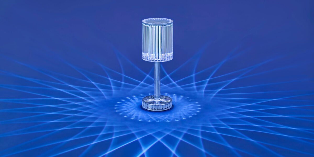 Prism-inspired luxury table lamp with art deco influence