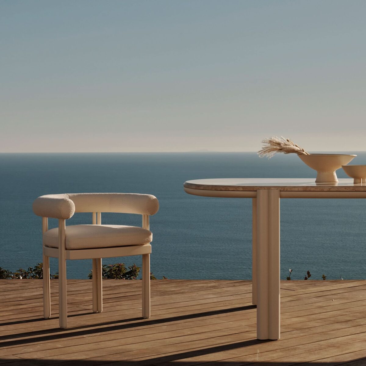 “Harbour Cove Luxe Collection chair – contemporary outdoor dining with elevated comfort and design”