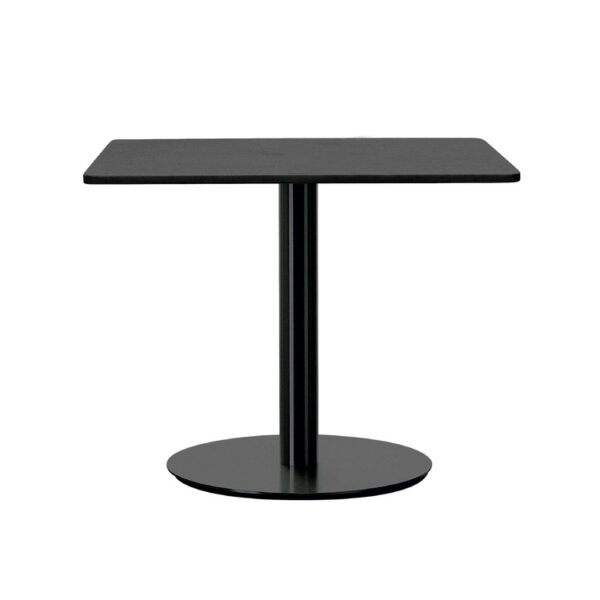 “Detail of base detachability: a round pedestal and top removed for modular assembly on a Break table.”
