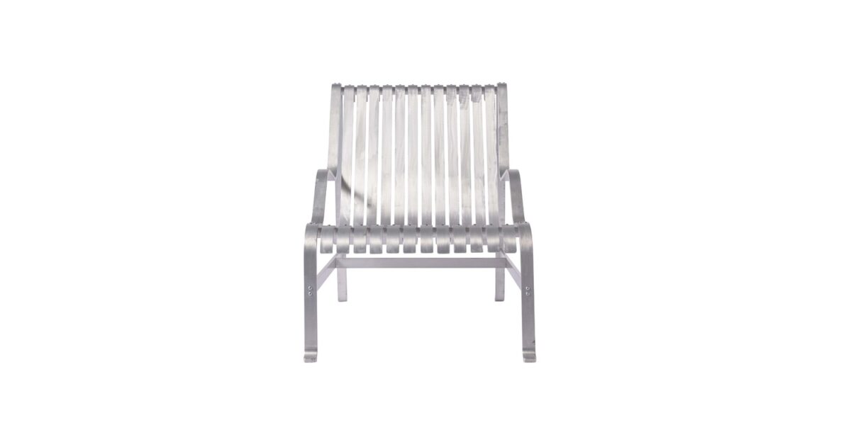 Sculptural silver chair by Cappellini, part of the Vendicari designer furniture line.
