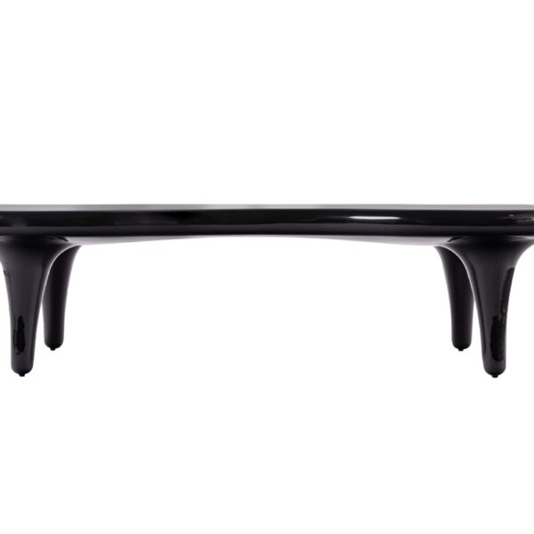 "Contemporary table with artistic base inspired by natural forms – Cappellini Orgone."