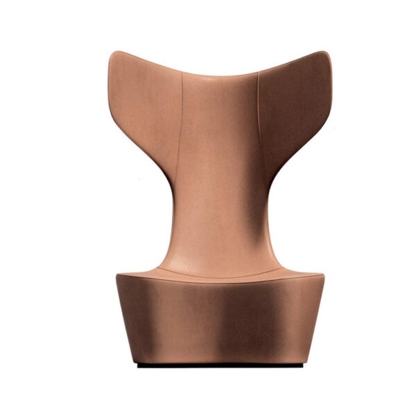 "Modern decorative furniture piece with faceted design, Drum by Cappellini in bold blue."