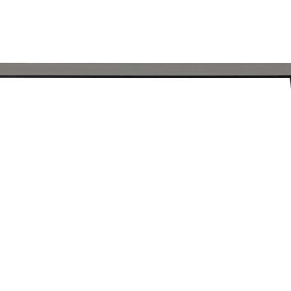 “Overhead view emphasizing the compact 150 × 60 cm footprint and crisp geometry of the Bambi desk.”