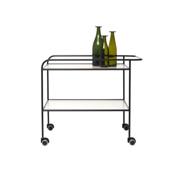 "Designer drink trolley with lightweight tubular frame and functional layout – Cappellini."