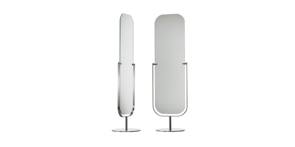 "Designer wall mirror with simple geometry and refined finish – Mirror by Cappellini."