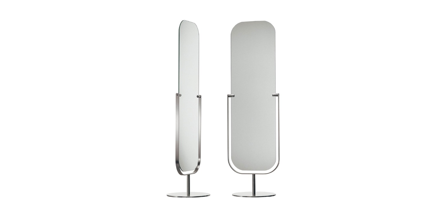"Designer wall mirror with simple geometry and refined finish – Mirror by Cappellini."