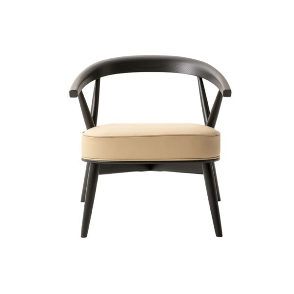 "Relaxed home office corner featuring Newood Relax Light in bleached ash and soft cream fabric seat."