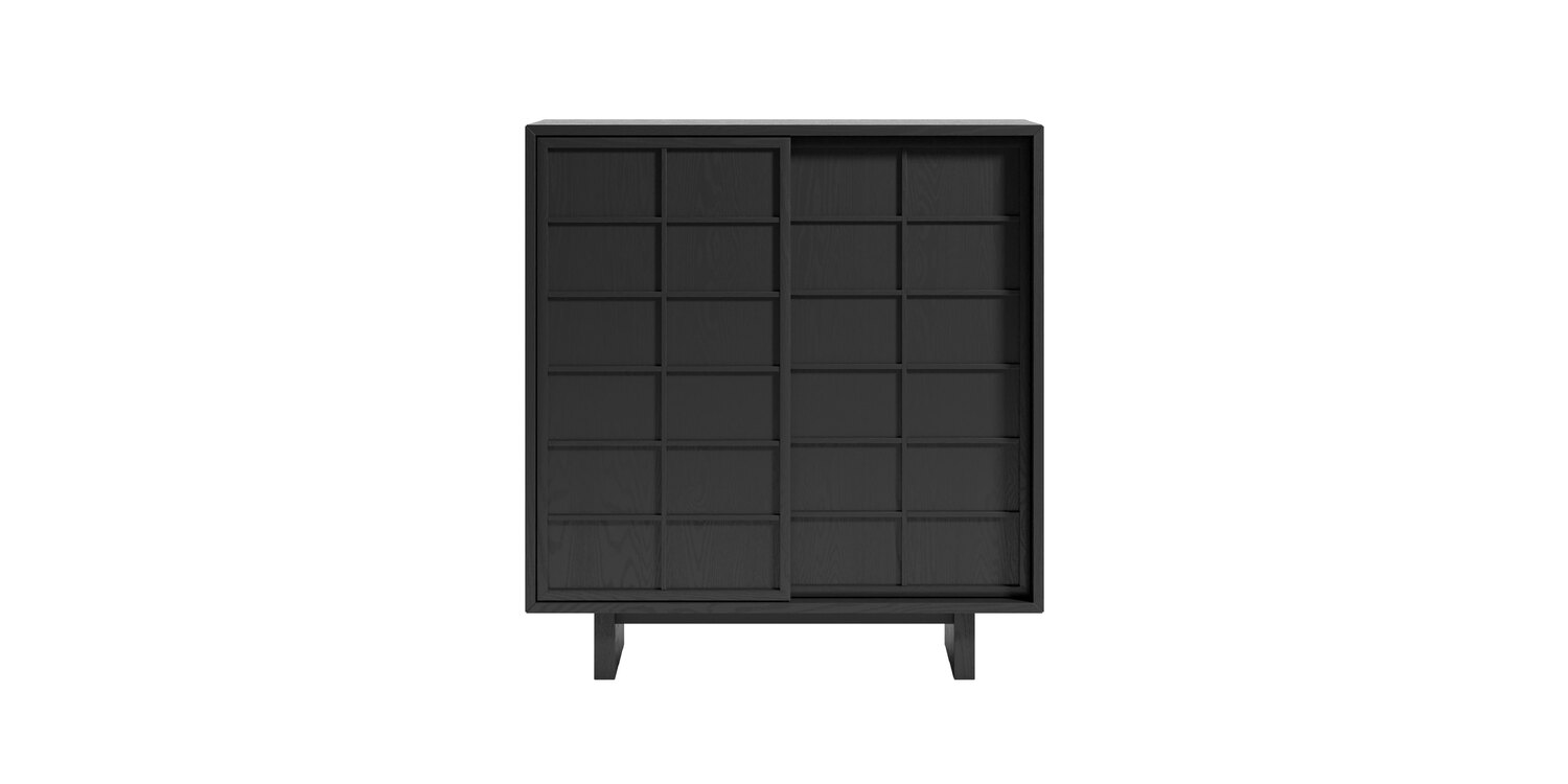 "Reti-co by Cappellini – contemporary cabinet with intuitive sliding doors and geometric design, inspired by the golden ratio."