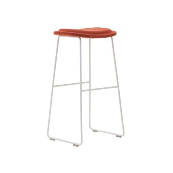 "Overhead angle showcasing the compact 44×35 cm seat footprint and padded plywood top of the Hi Pad Stool."