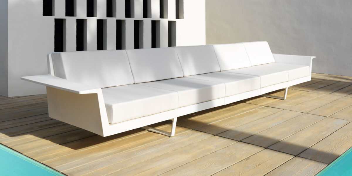Luxury DELTA Sofa by Vondom Italian modern outdoor sofa in Troy Michigan garden