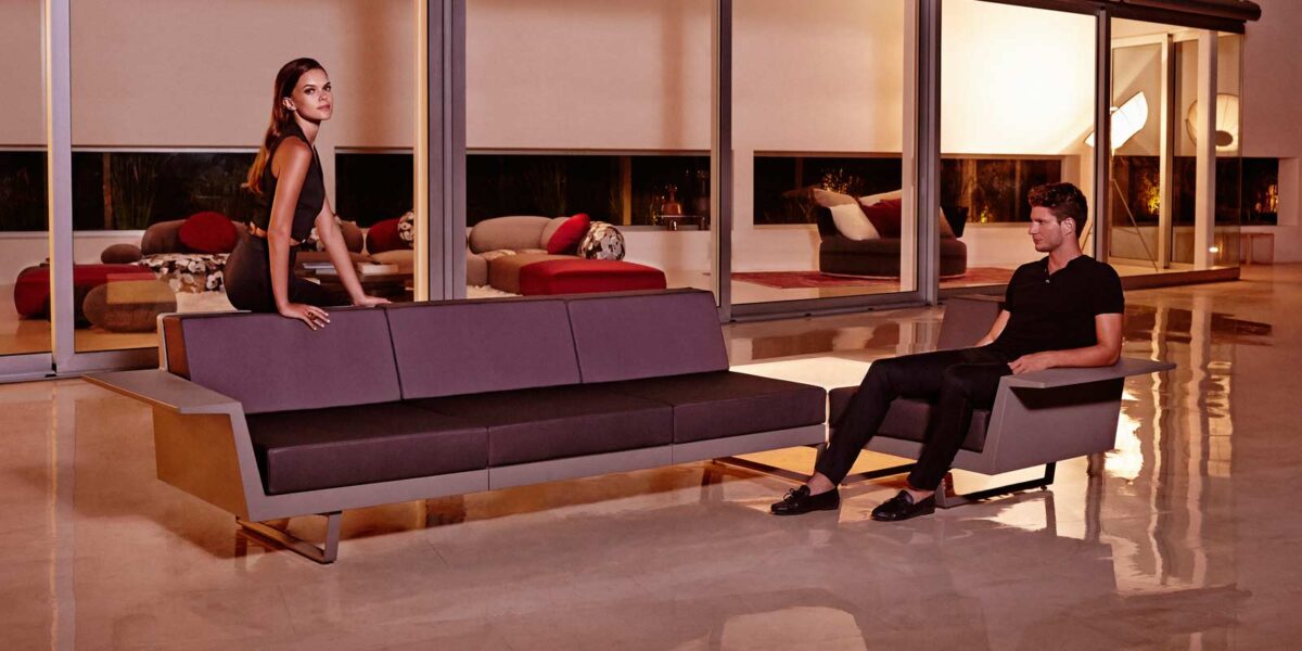 Modern DELTA Sofa by Vondom Italian lounge sofa in Troy MI patio space