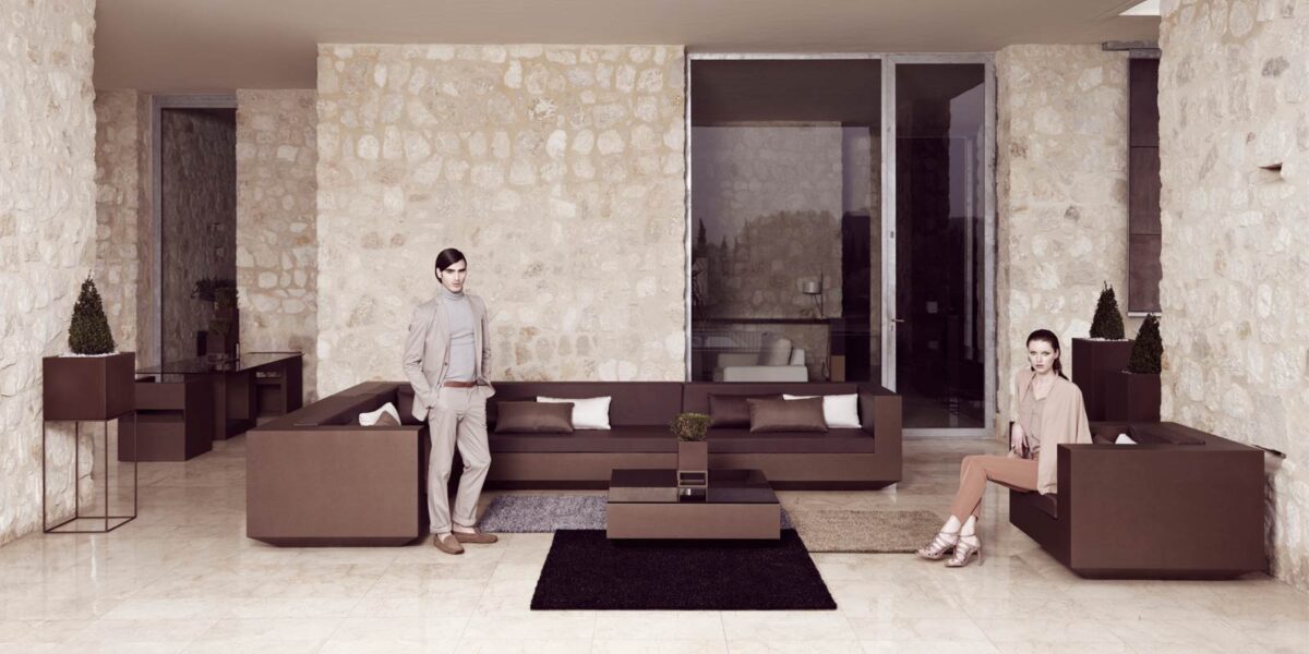 "Lightweight and sturdy VELA lounge chair by Vondom perfect for patios and lounges."