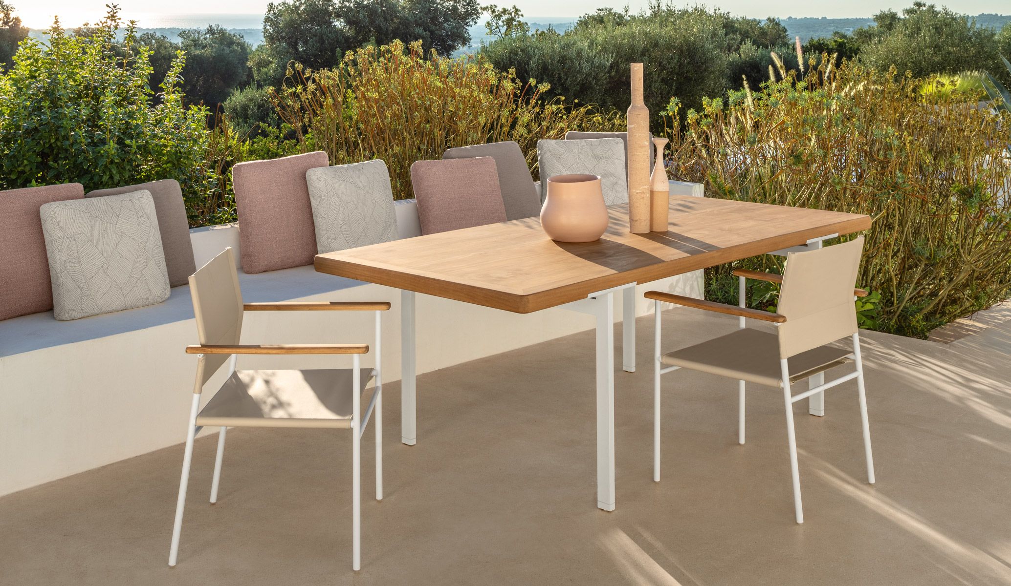 Allure Dining Table 220×95 by Talenti – elegant rectangular outdoor table with sleek minimalist design