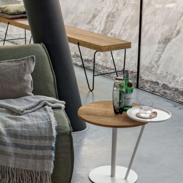“Eclisse coffee table by Tomasella – modern Italian table with overlapping circular tops and sculptural elegance”