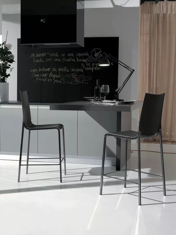 High-end contemporary Eva footstool by Bontempi, showcased at Birmingham Michigan showroom