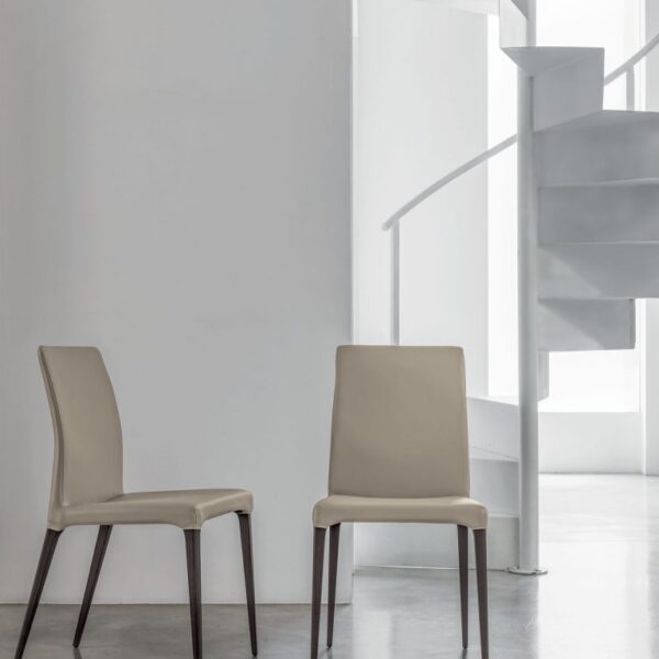 “Fly chair by Tomasella – modern Italian chair with sleek upholstered seat and minimalist metal frame”