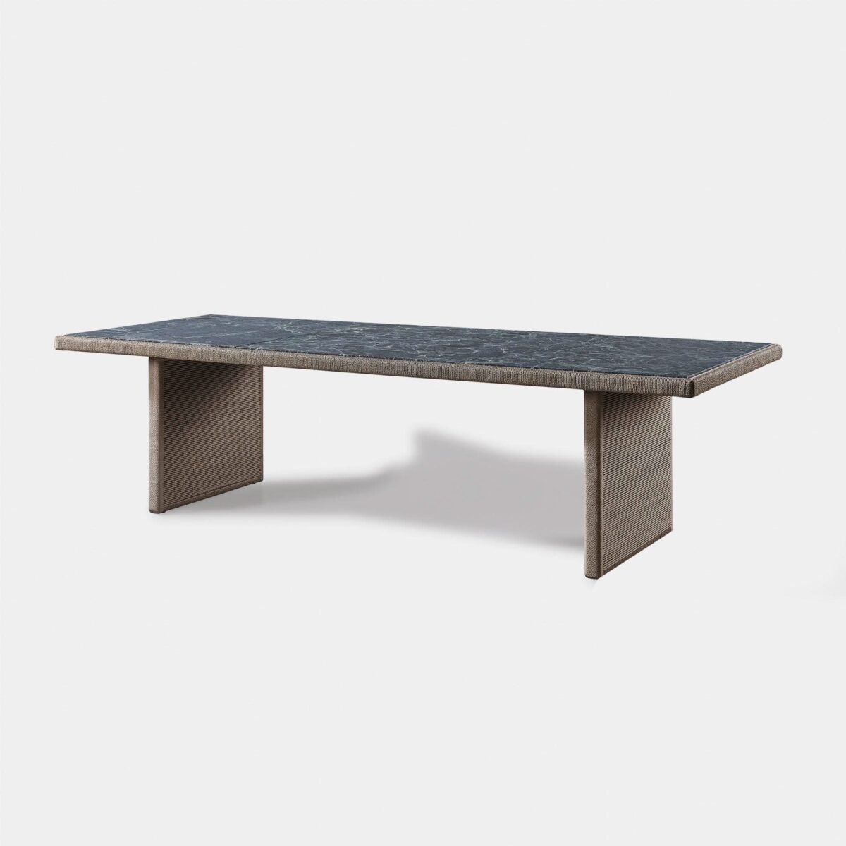 “Harbour Formentera dining collection – 108-inch solid teak table ideal for large patios or covered terraces”