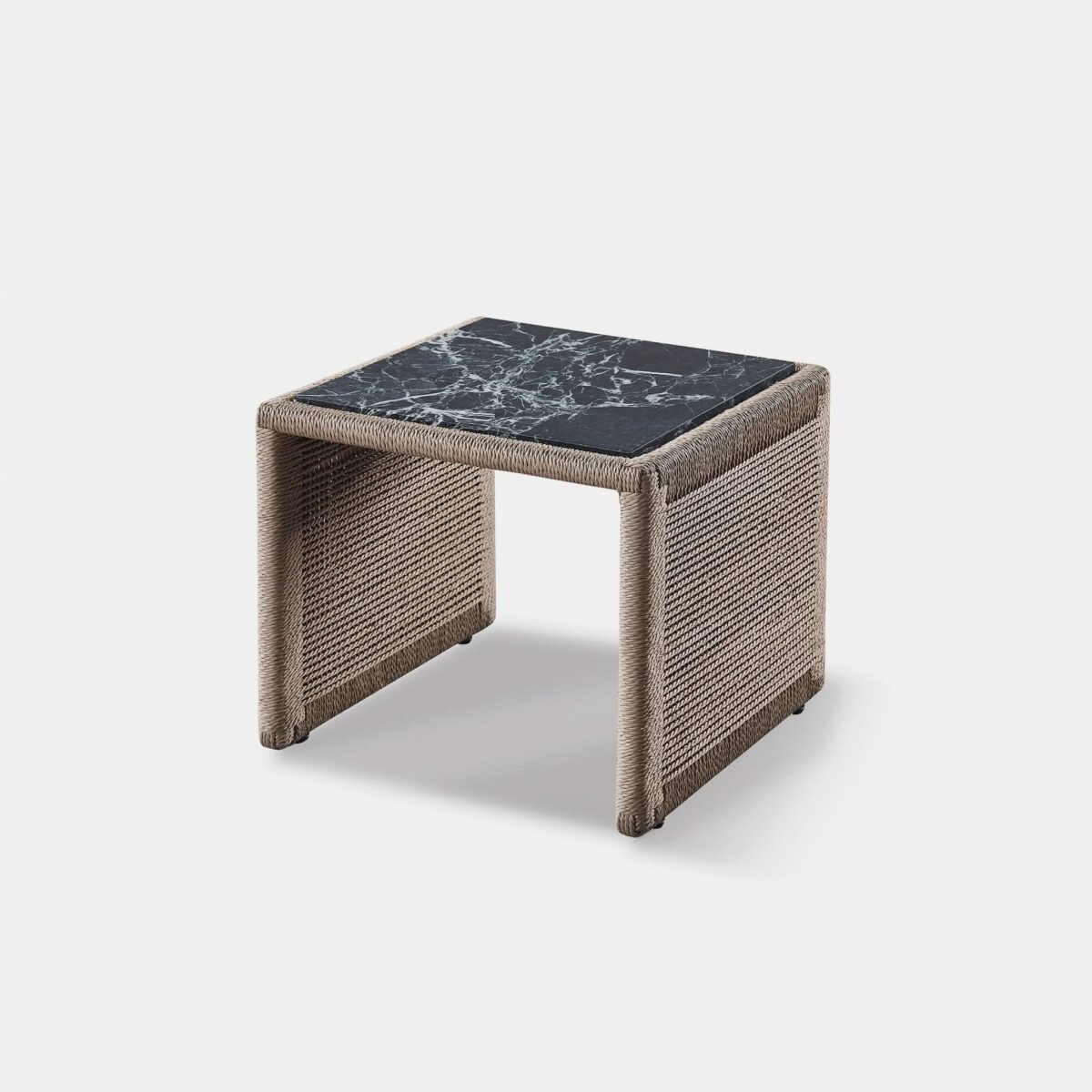 “Top view of Formentera Nesting Side Tables – smooth circular surfaces with refined coastal style”