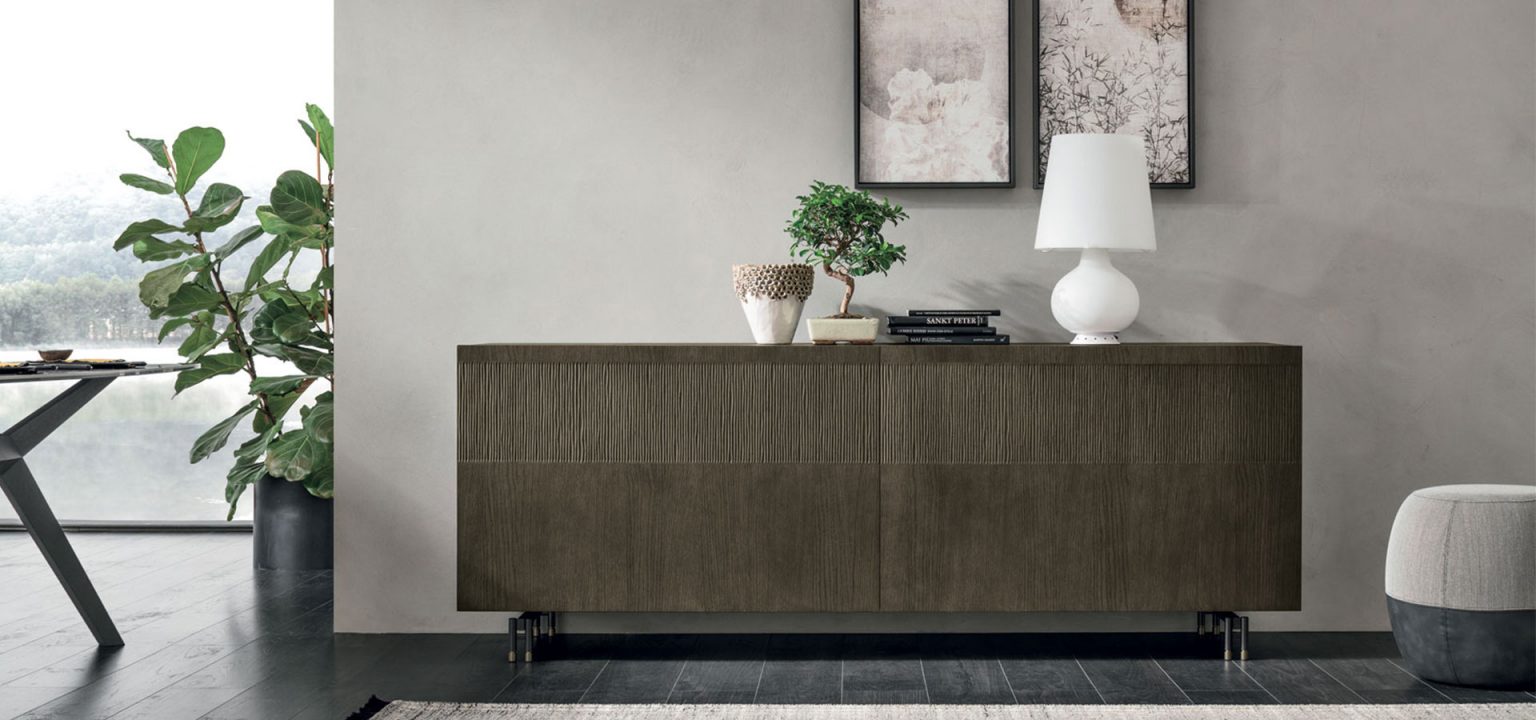 “Frame sideboard by Tomasella – modern Italian storage unit with recessed framing details and minimalist geometric design”