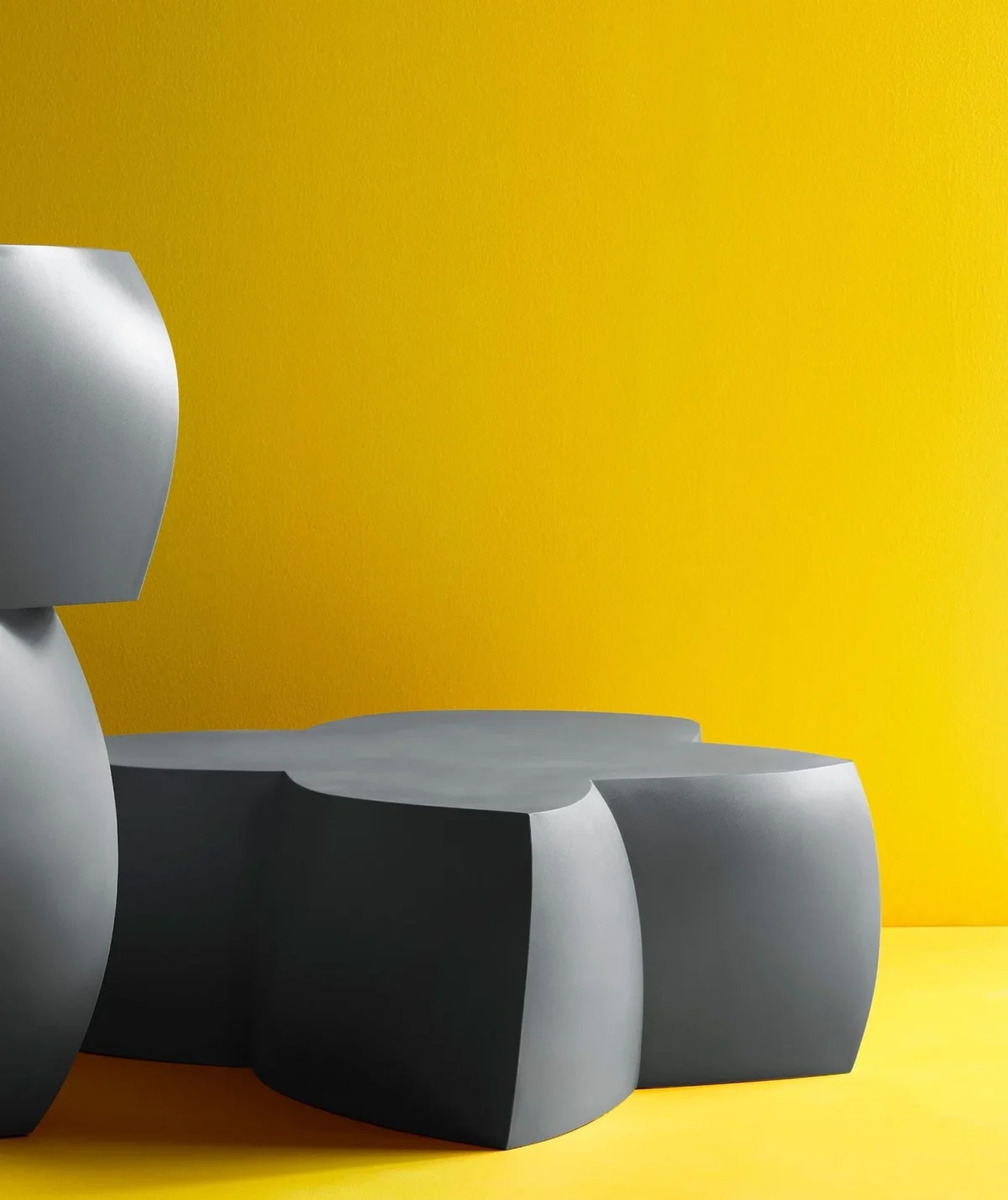 Gehry Coffee Table by Heller, contemporary design for Birmingham, Michigan interiors.