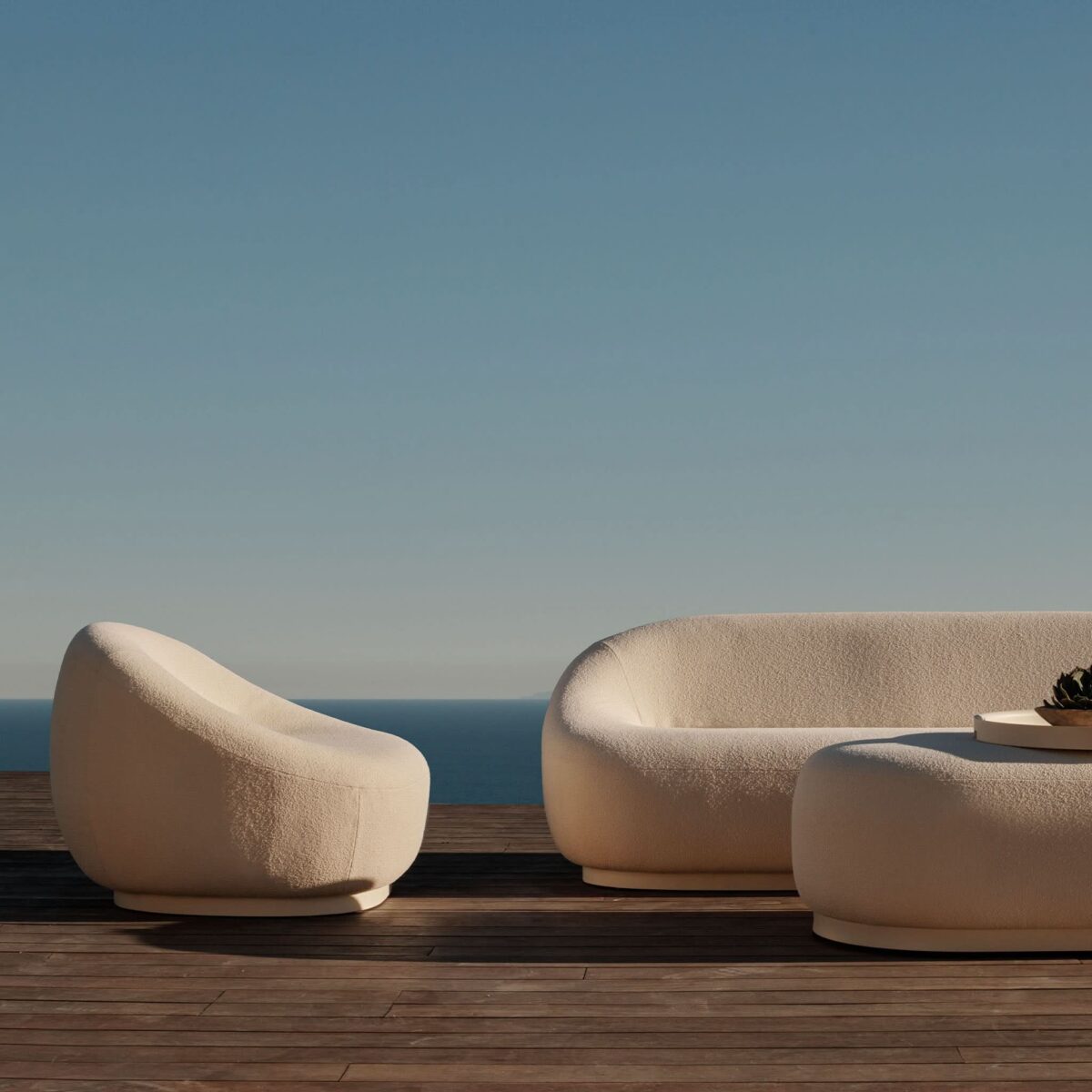 “Harbour Outdoor Gio Ottoman – streamlined footrest with premium build and deep comfort”