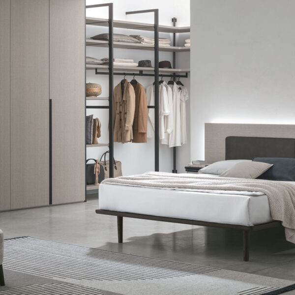 “Halifax bed by Tomasella – modern Italian bed with upholstered headboard, sleek frame, and contemporary minimalist design”