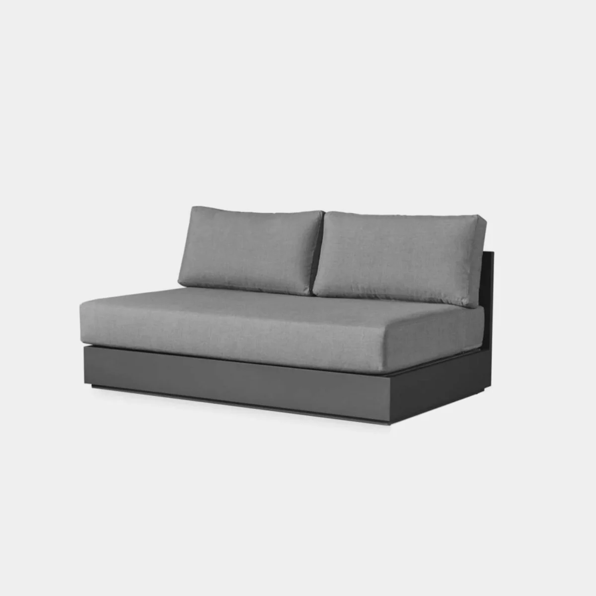 “Front profile of Hayman Armless 2 Seat Sofa – luxury outdoor design with minimalist appeal”