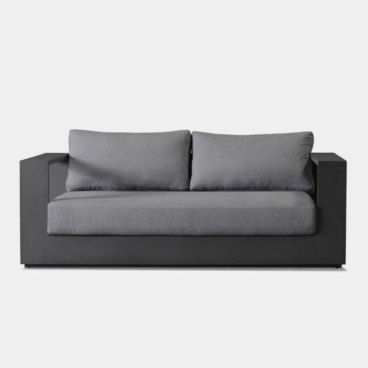  “Close-up of cushion texture and aluminum frame – Hayman 2 Seat Sofa by Harbour with weather-resistant materials”