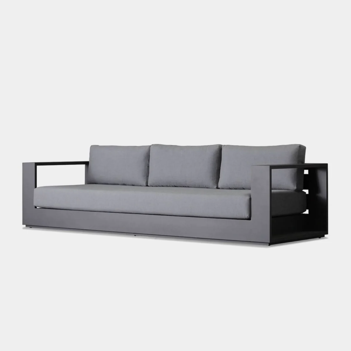 “Harbour Hayman 3 Seat Sofa – luxury outdoor furniture with architectural aluminum lines and deep seating”