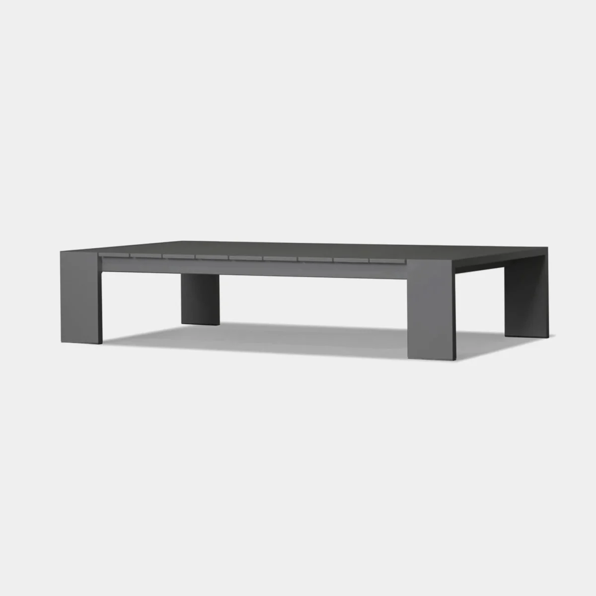 “Contemporary rectangular coffee table – Hayman by Harbour featuring lightweight aluminum construction”