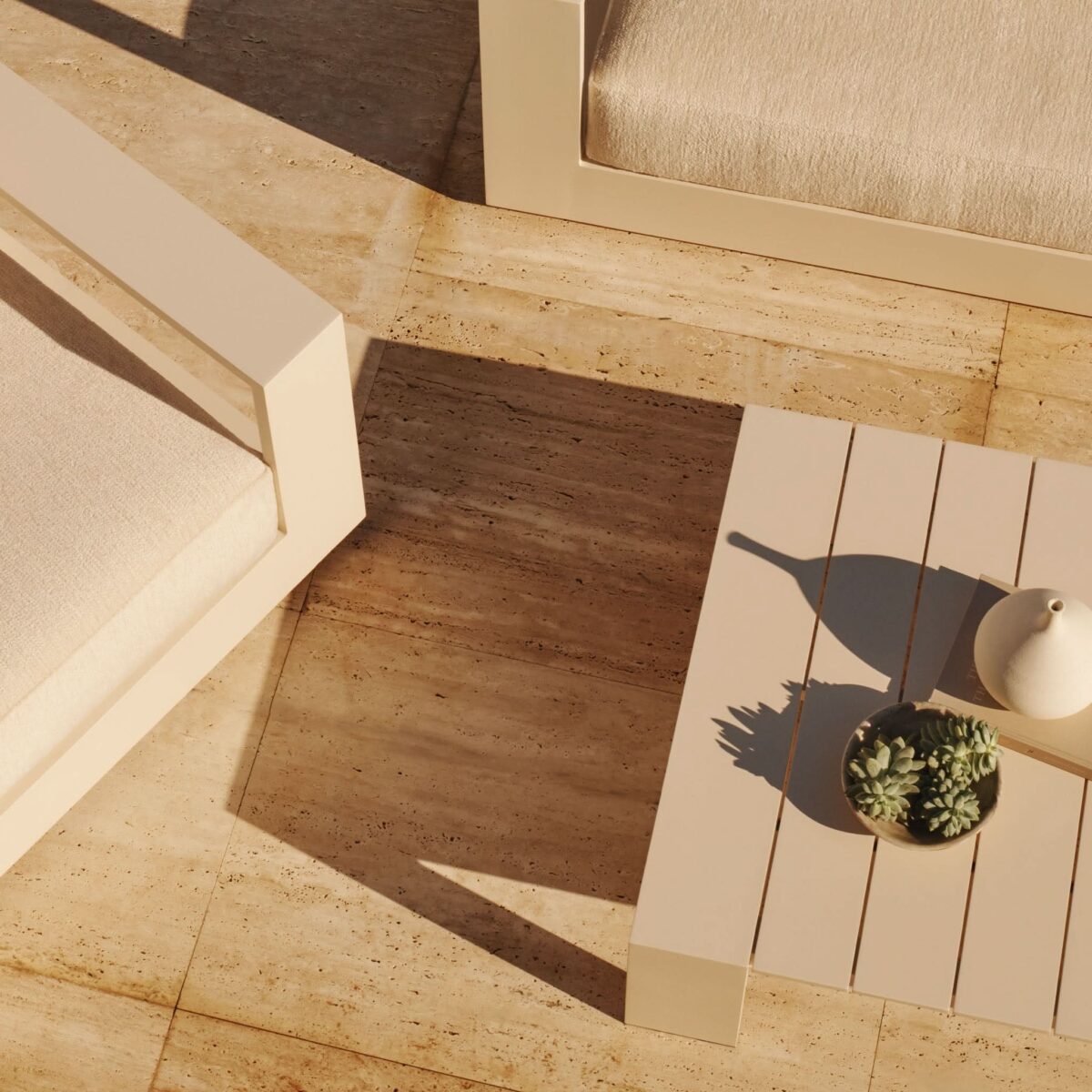 “Harbour Hayman Coffee Table – streamlined silhouette and minimalist styling for exterior living areas”