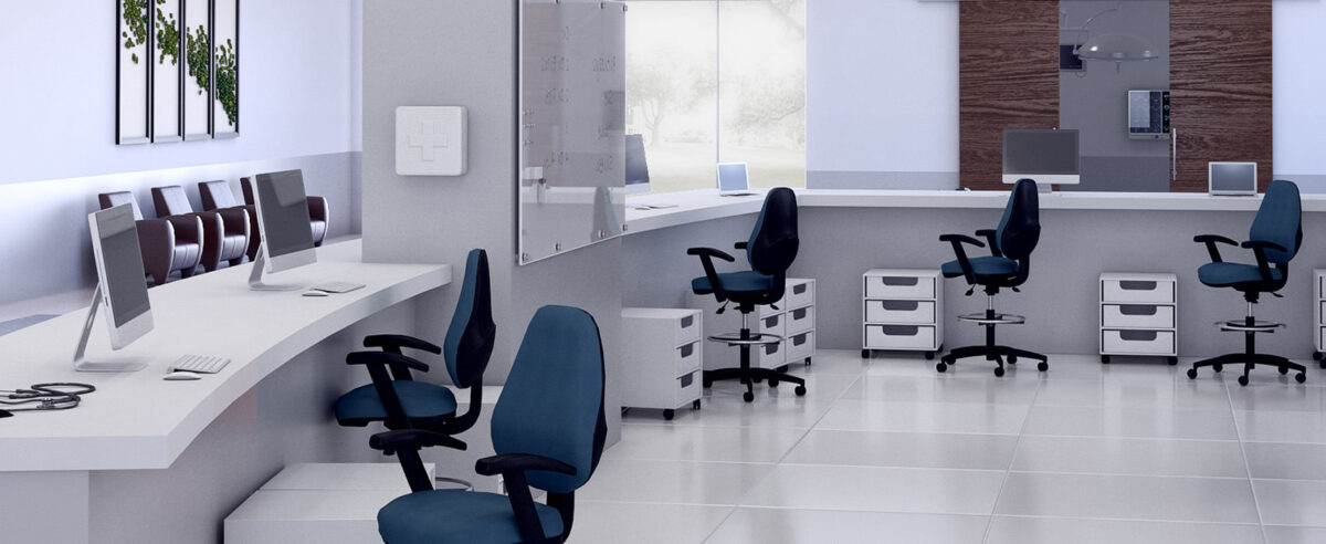 “Contemporary Terra seating by Via Seating styled in Troy Michigan workspace setup”