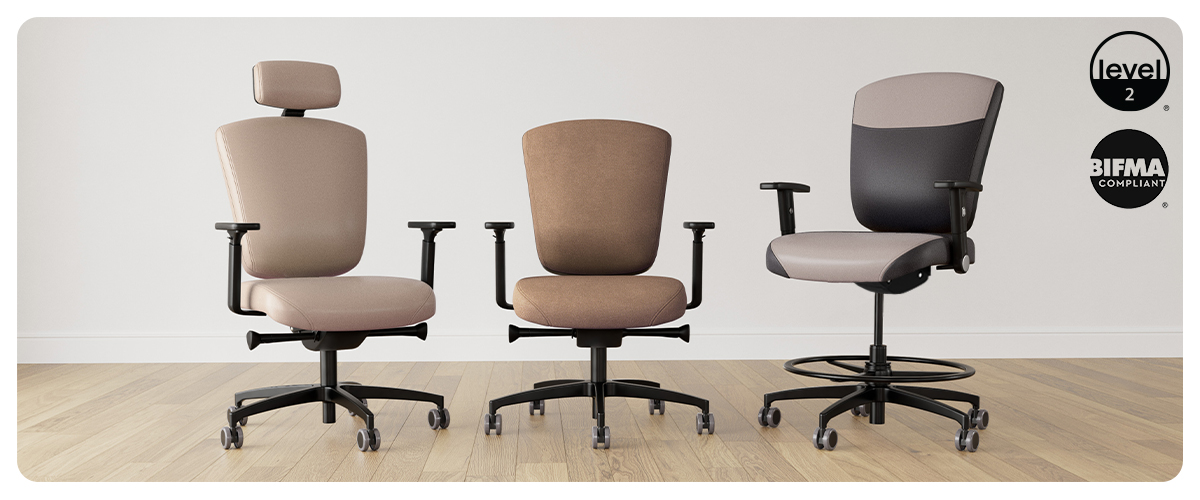 “Brisbane HD 24/7 chair by Via Seating with heavy-duty ergonomic design at Royal Oak showroom”