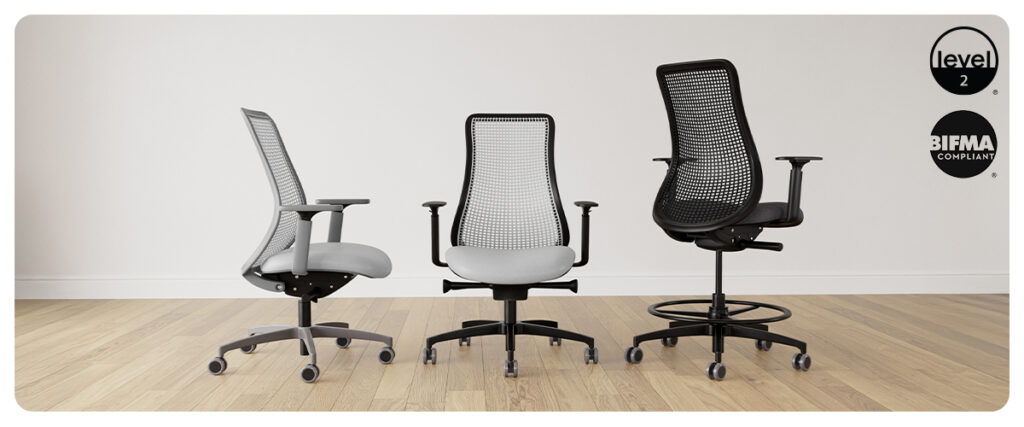 Professional office chair, Viaseating Genie Flex 24/7, Birmingham, Michigan.