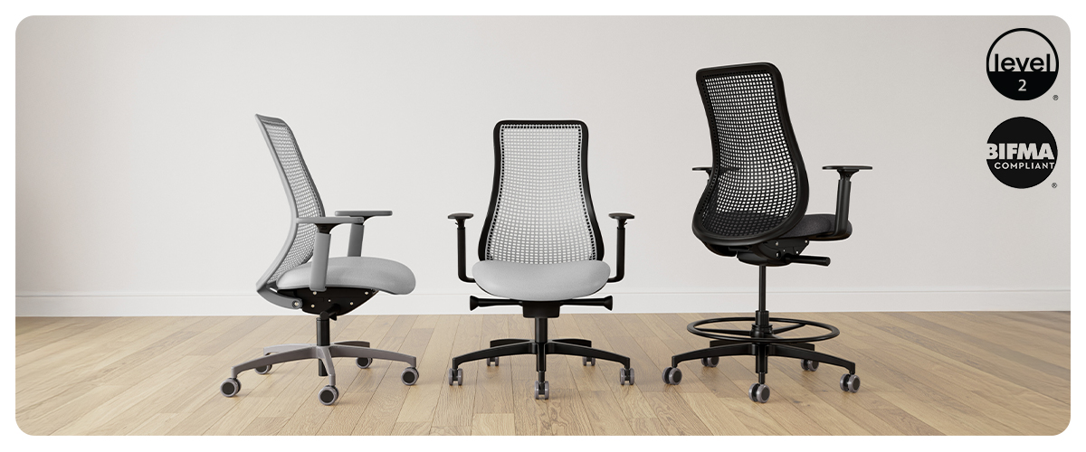 Professional office chair, Viaseating Genie Flex 24/7, Birmingham, Michigan.