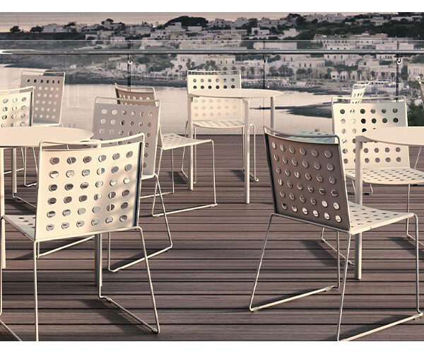 “Splash Air chair by Via Seating with airy mesh back at Royal Oak showroom”