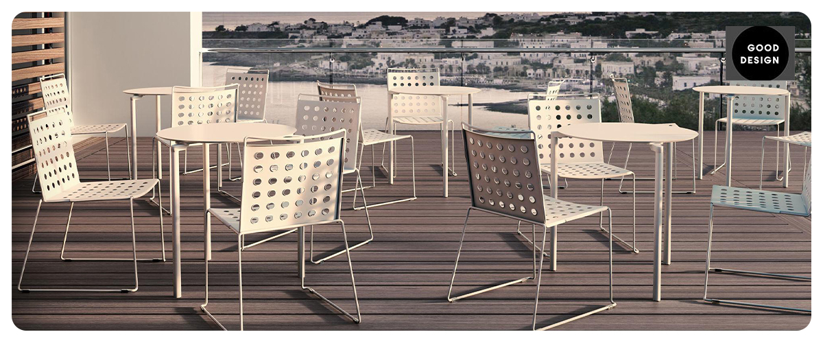 “Splash Air chair by Via Seating with airy mesh back at Royal Oak showroom”