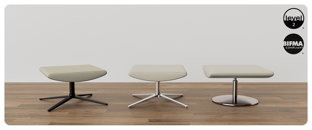 Chico ottoman by Viaseating in modern lounge – Royal Oak, Michigan