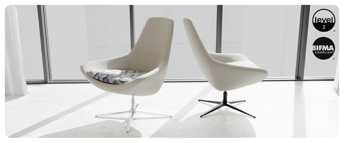Astro chair by Viaseating with sleek modern design and wooden legs
